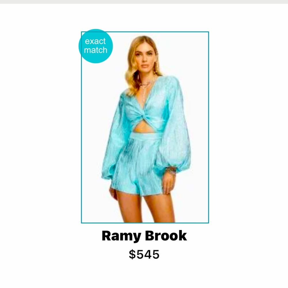 Ramy Brook Teal Shimmer Jumpsuit
